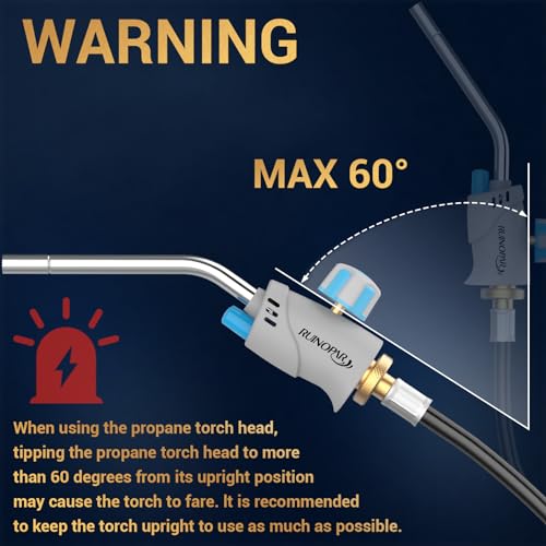 Propane Torch Head with Igniter, Trigger Start, 5FT Hose F932097