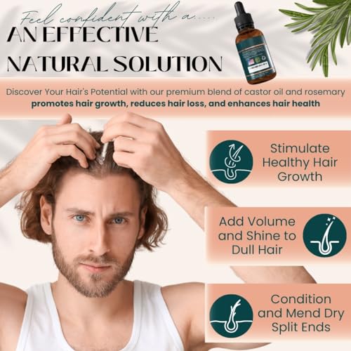 Rosemary & Castor Oil Hair Growth Treatment, 2oz by Live Fraiche Q16436