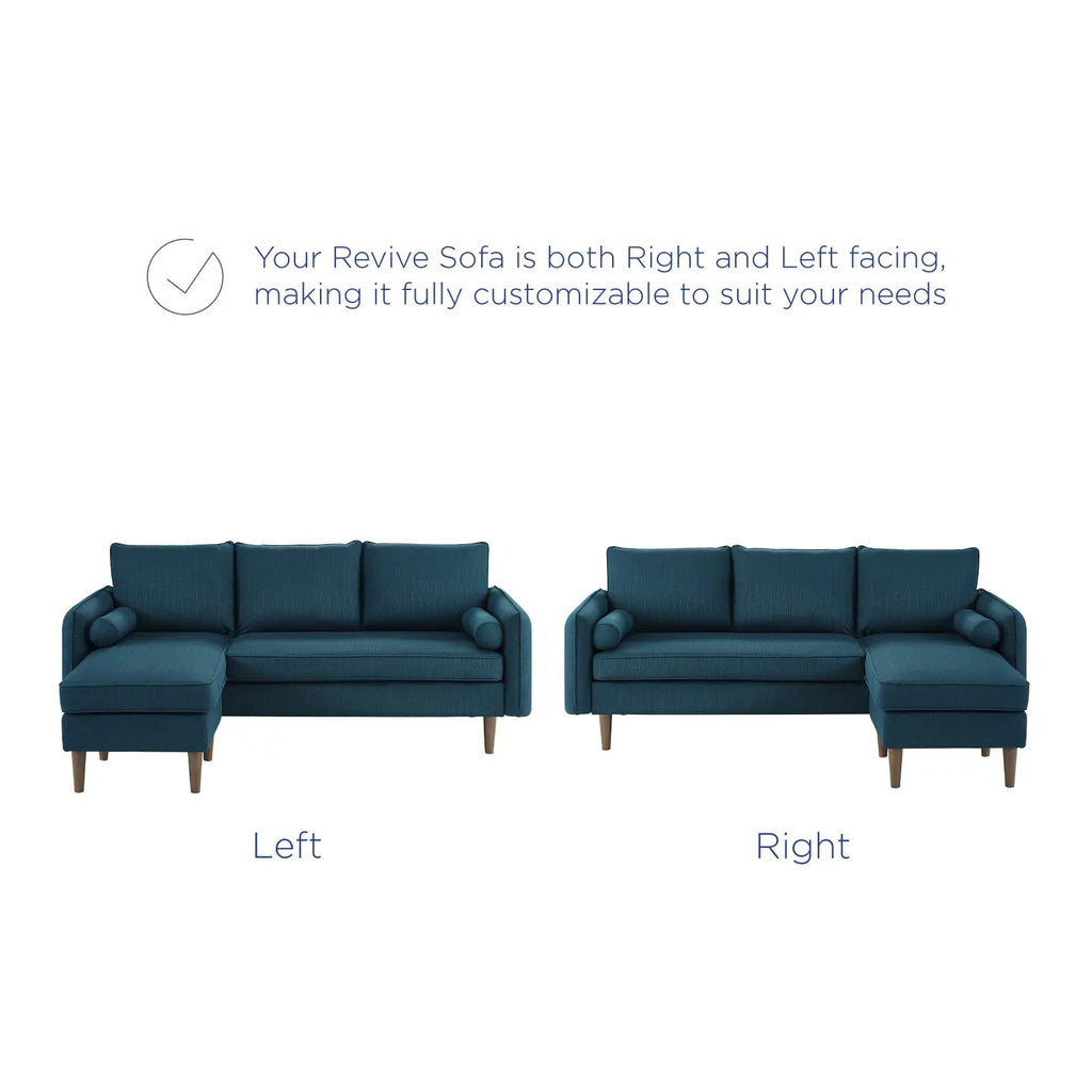 Navy Blue Fabric Sectional Sofa Set C37521