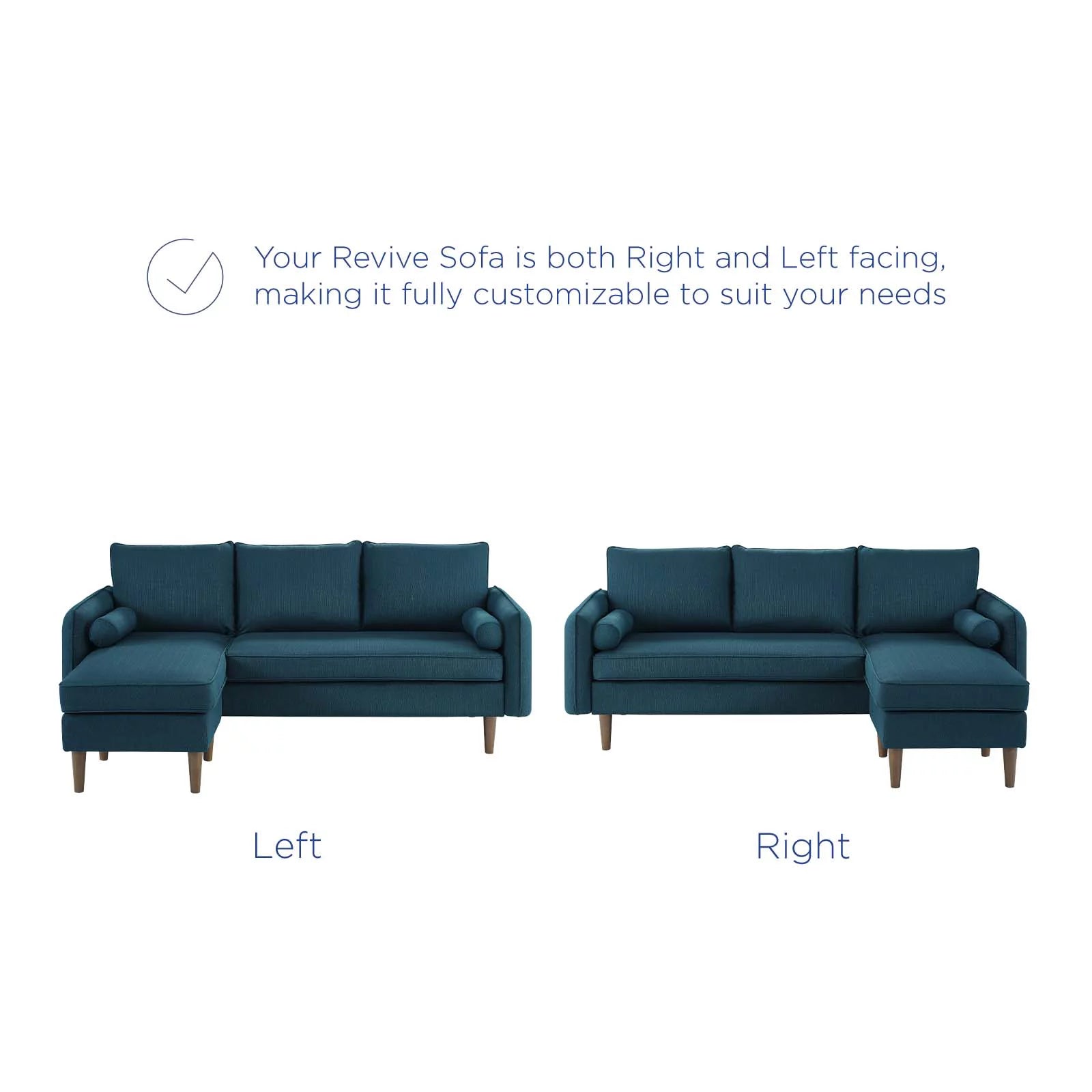 Navy Blue Fabric Sectional Sofa Set C37521