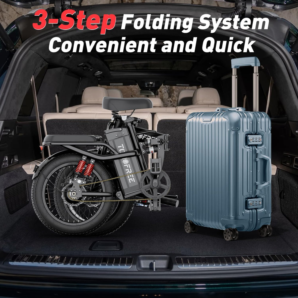 T1 Electric Bike for Adults, 1200W Motor, 40 Miles Range, 16" Tire, Step-Thru A8860