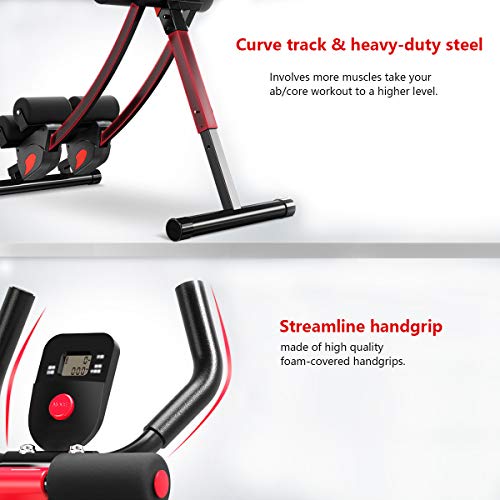 Adjustable Ab Trainer for Home Gym, Foldable Fitness Equipment H7924