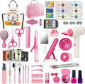 RedCrab Kids Beauty Salon Toy Set, Girls Salon Hair Stylist Pretend Makeup Kit includes Kids Hair Dryer, Comb, Makeup Bag and Other Accessories, 3-8 Years Ideal Gift for Children