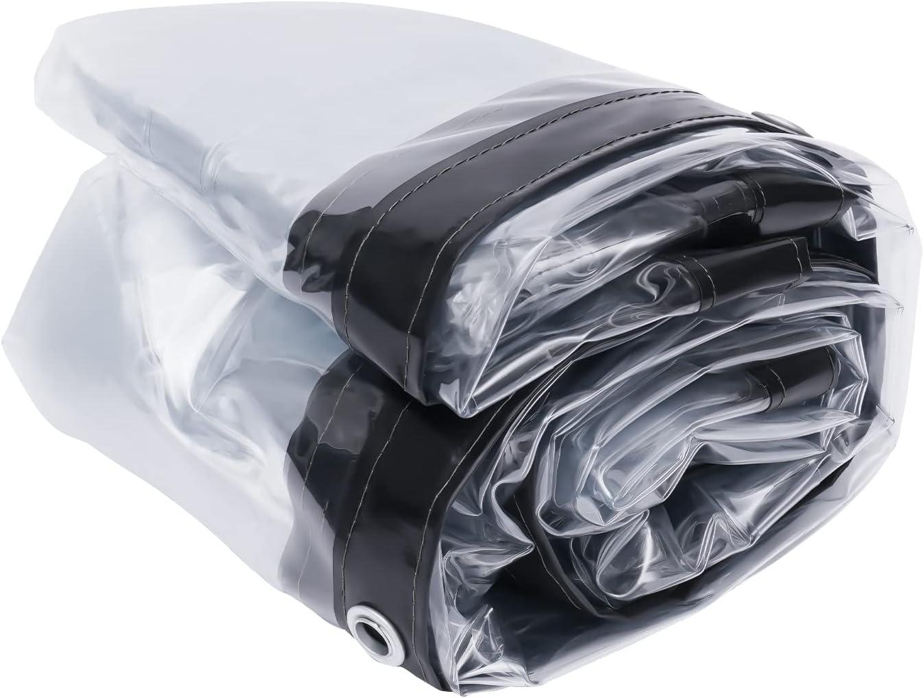 8×20FT Clear PVC Tarp Curtain Waterproof Heavy Duty Patio Enclosure J302
