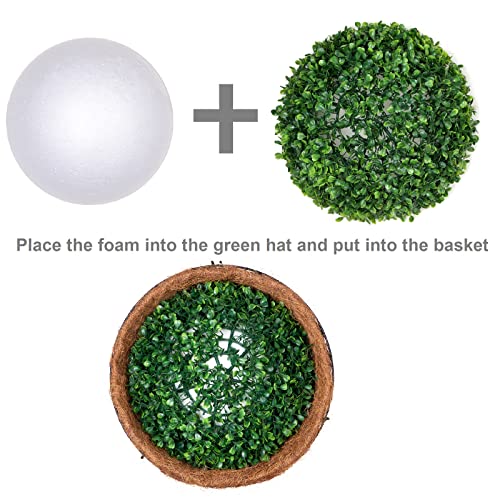 Artificial Faux Pink Azalea Hanging Basket for Outdoor Patio Garden Decor Y999