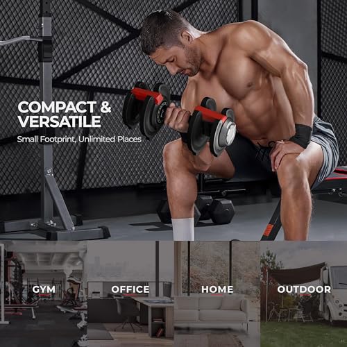 Yaheetech Adjustable Dumbbell Set 40LB with Anti-Slip Handle for Home Gym N5590