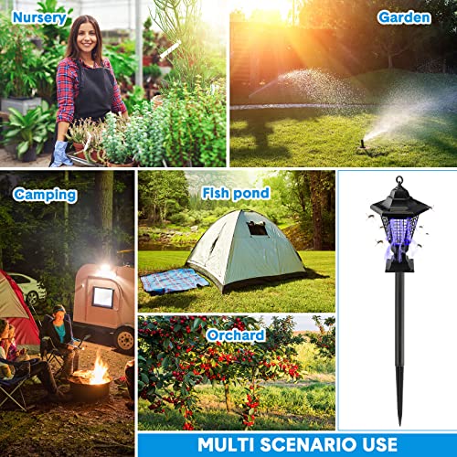 4 Pack Solar Bug Zapper Outdoor Waterproof Mosquito Repellent Trap J72263
