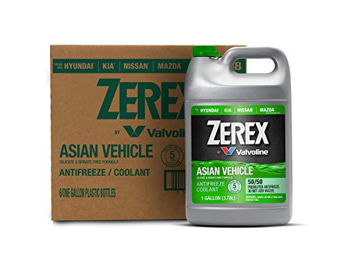 Zerex Asian Vehicle Red Silicate and Borate Free 50/50 Prediluted Ready-to-Use Antifreeze/Coolant 1 GA