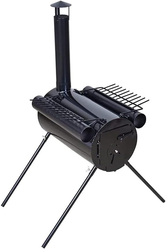 TMS Portable Military Camping Wood Stove Tent Heater Cot Camp Ice-fishing Cooking Rv