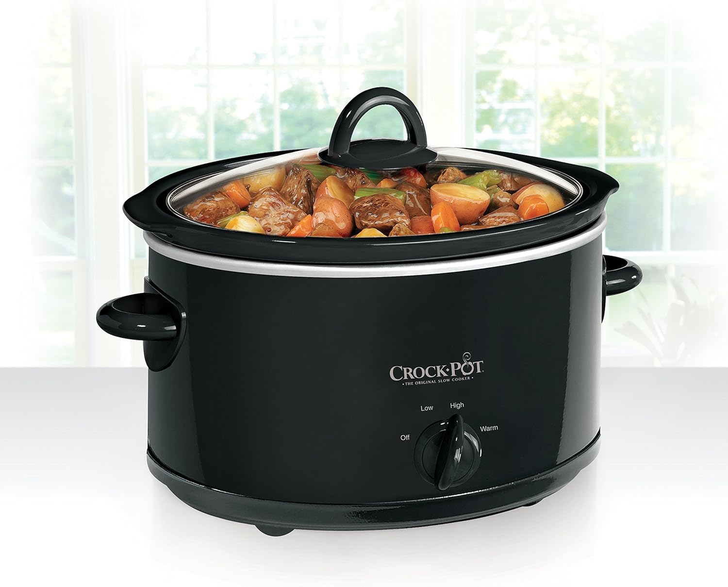Crock-Pot 4-Quart Manual Slow Cooker, Black M53020