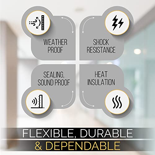 High Density Foam Weather Stripping Door Seal Tape for Door, Window, Air Conditioner, White X843996