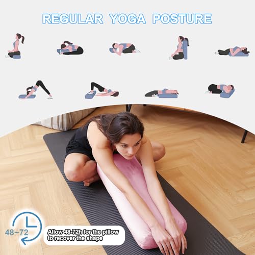 Yoga Bolster Pillow with Velvet Cover for Restorative Yoga G953975