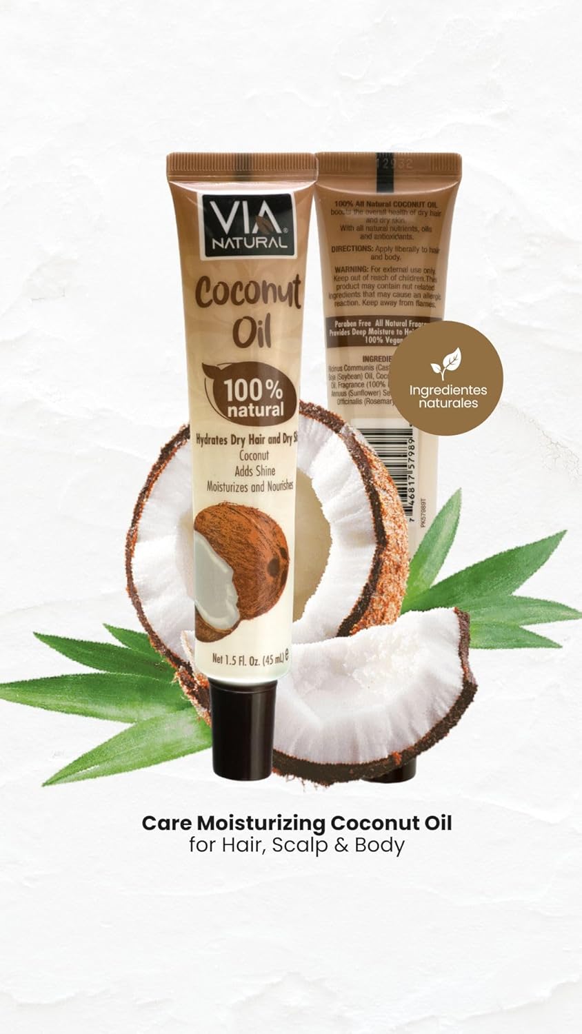Via Natural 100% Natural Coconut Oil 1.5 Fl Oz V50354