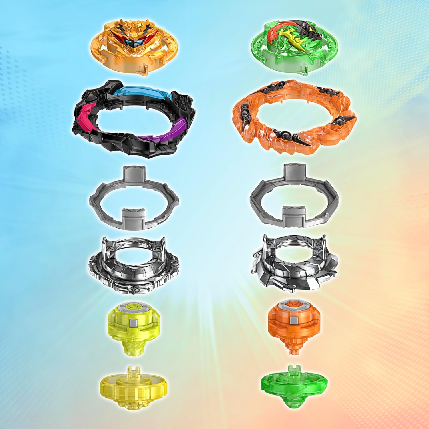 BEYBLADE Burst QuadStrike Light Ignite Battle Set Stadium with 2 Tops and 2 Launchers Y56778