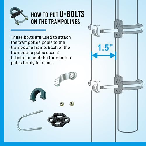 Machrus Upper Bounce Trampoline Safety Enclosure Set for 7.5-15FT Frames Y161