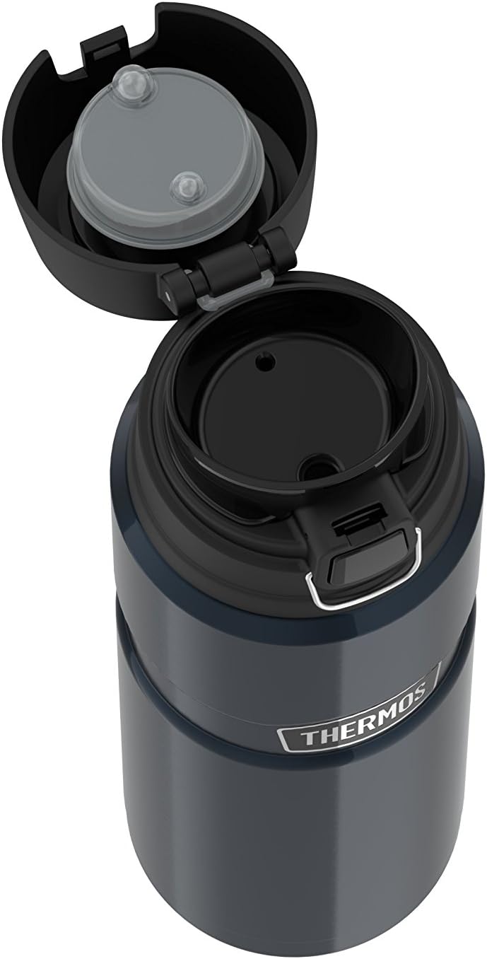 THERMOS Stainless King Vacuum-Insulated Drink Bottle, 24 Ounce, Midnight Blue Q520