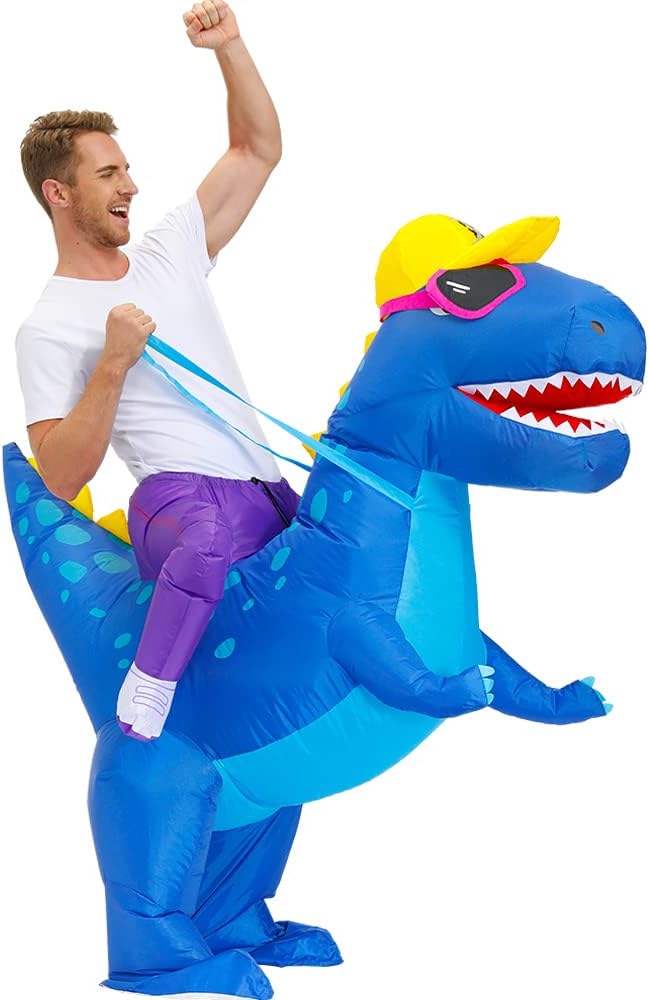 Inflatable Dinosaur Costume for Adults Halloween Funny Blow Up S952570