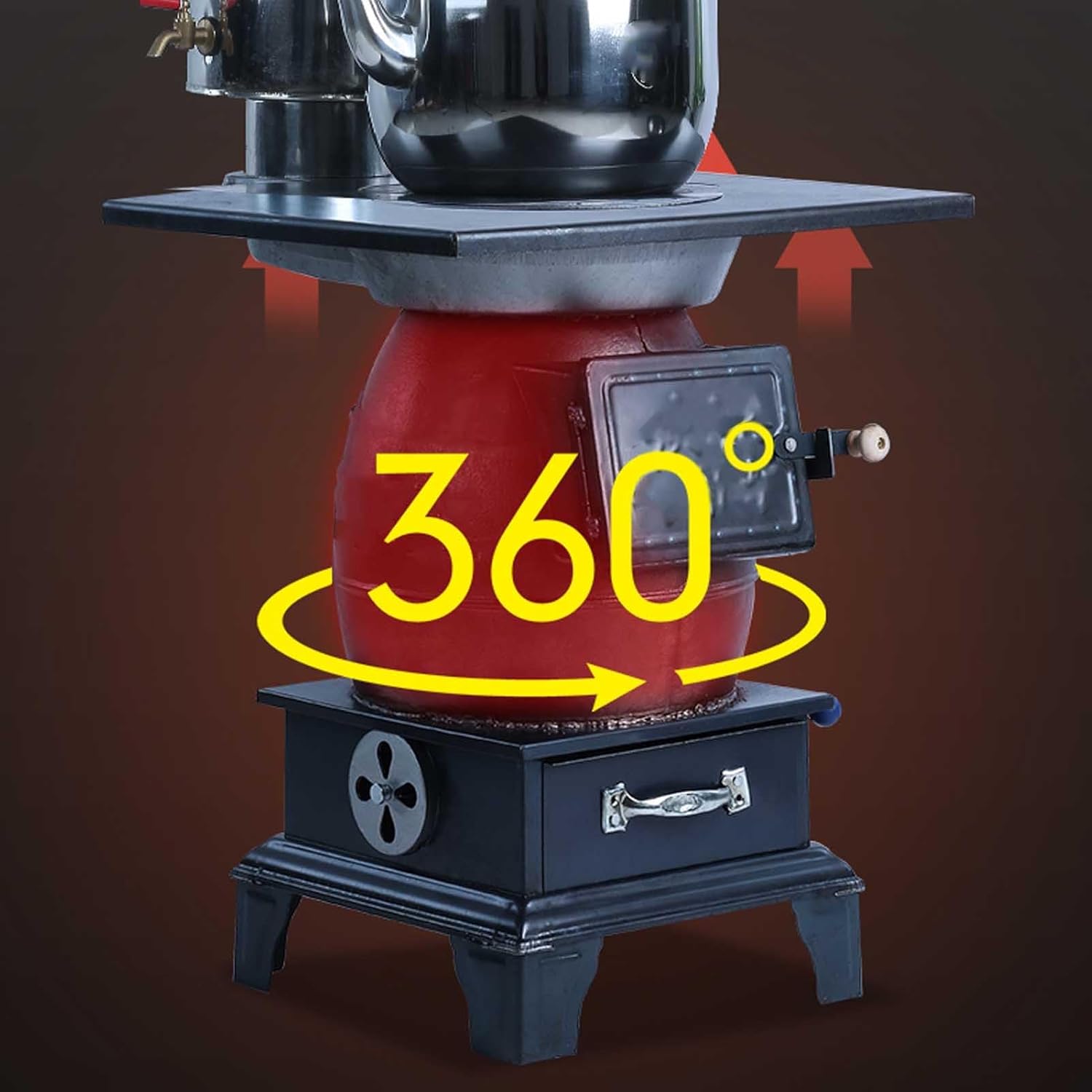 Outdoor Wood Burning Stove with Sectional Chimney Pipes for Camping and Heating U480