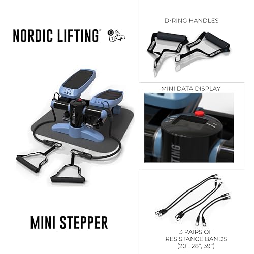 Nordic Lifting Mini Stepper & Stair Climber with Resistance Bands G961227
