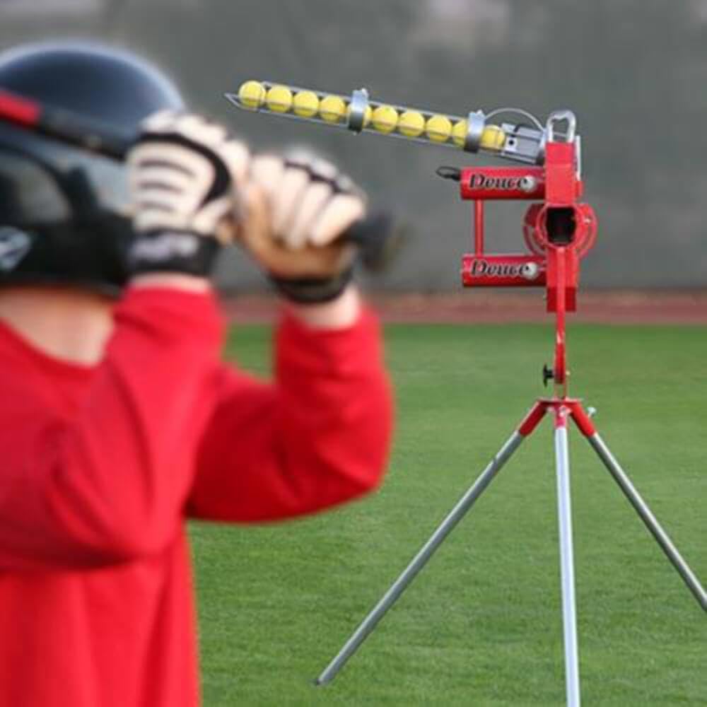 HEATER SPORTS Deuce 75 MPH Two Wheel Baseball Pitching Machine with Automatic Ballfeeder P549955