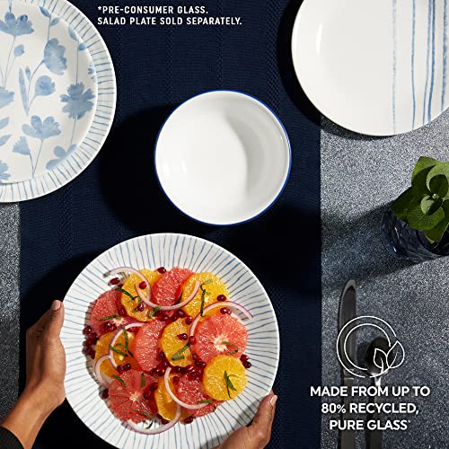 Corelle Vitrelle 18-Piece Dinnerware Set for 6, Triple Layer Glass, Chip Resistant, Lightweight I768885