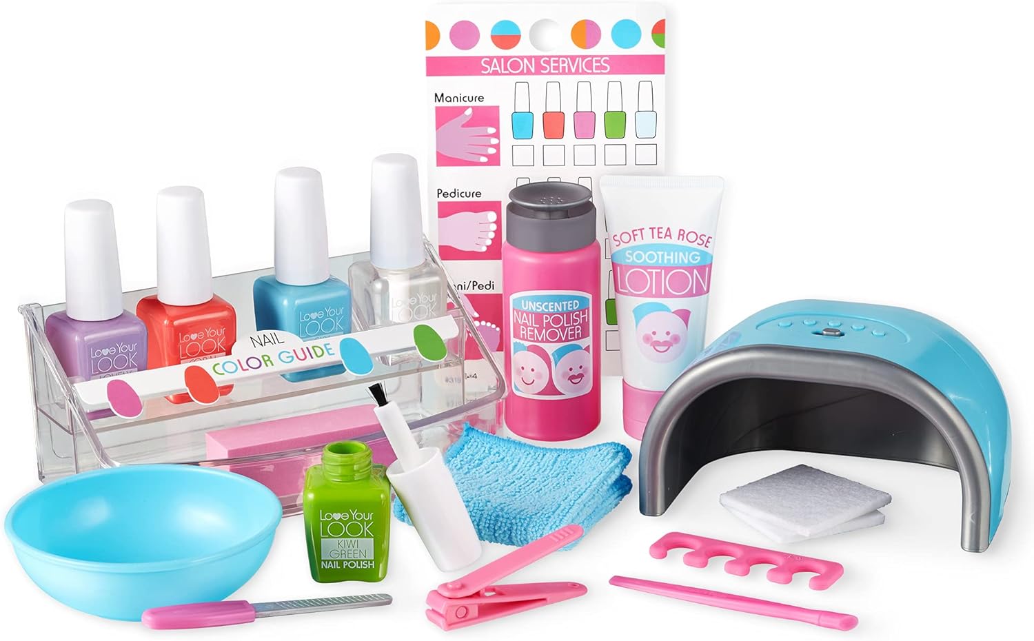 Melissa & Doug Wooden Beauty Salon Play Set with Accessories, Pretend Hair & Nail Care, Ages 3+ W456