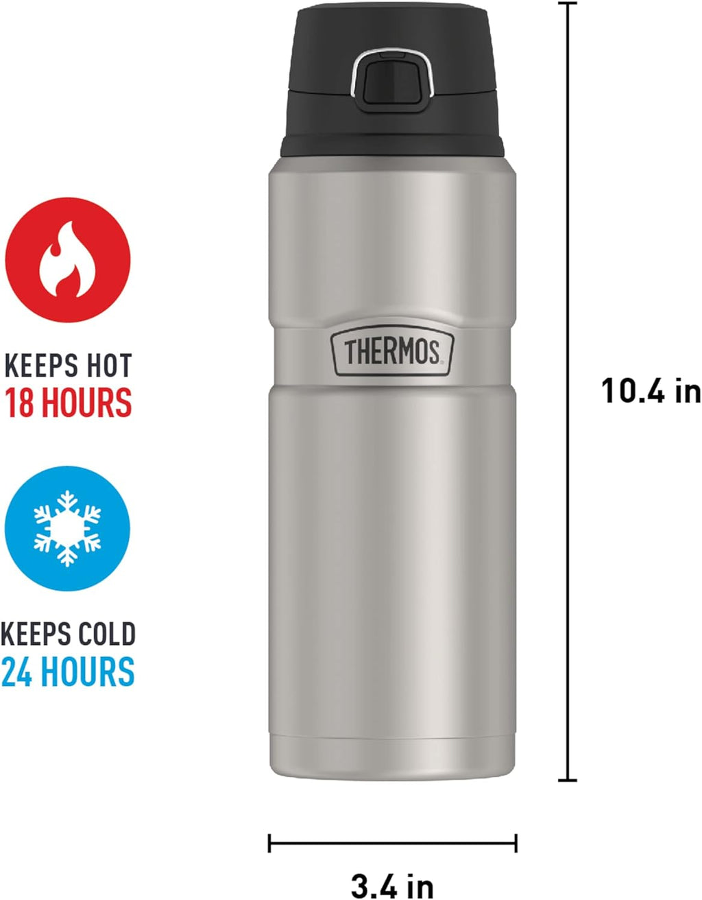 THERMOS Stainless King Vacuum-Insulated Drink Bottle 24 oz H41686