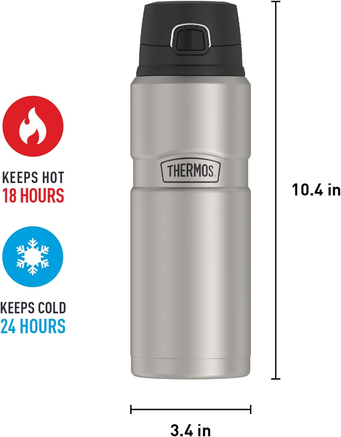 THERMOS Stainless King Vacuum-Insulated Drink Bottle 24 oz H41686