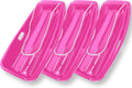 Downhill Sprinter Flexible Kids Toddler Plastic Cold-Resistant Toboggan Snow Sled with Pull Rope and Handles, Pink (3 Pack)