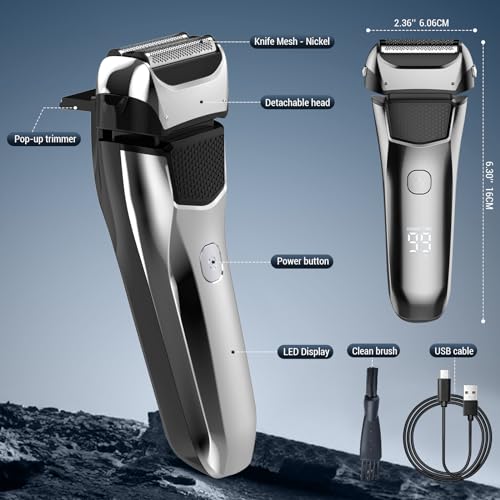 Electric Razor for Men, Rechargeable Cordless Foil Shaver D5644