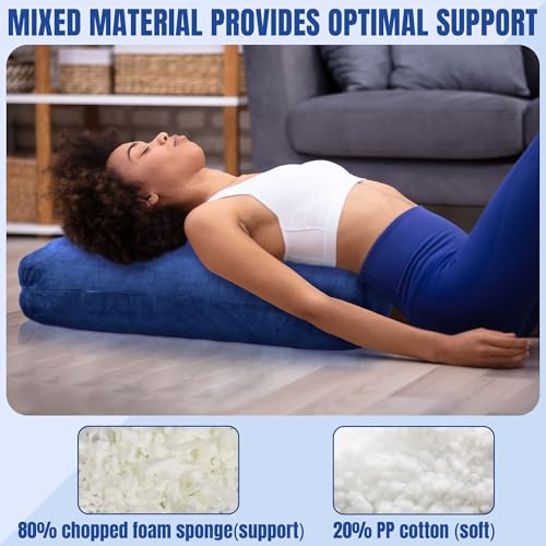 Yoga Bolster Pillow with Carry Handle, 27"x10"x6" J947