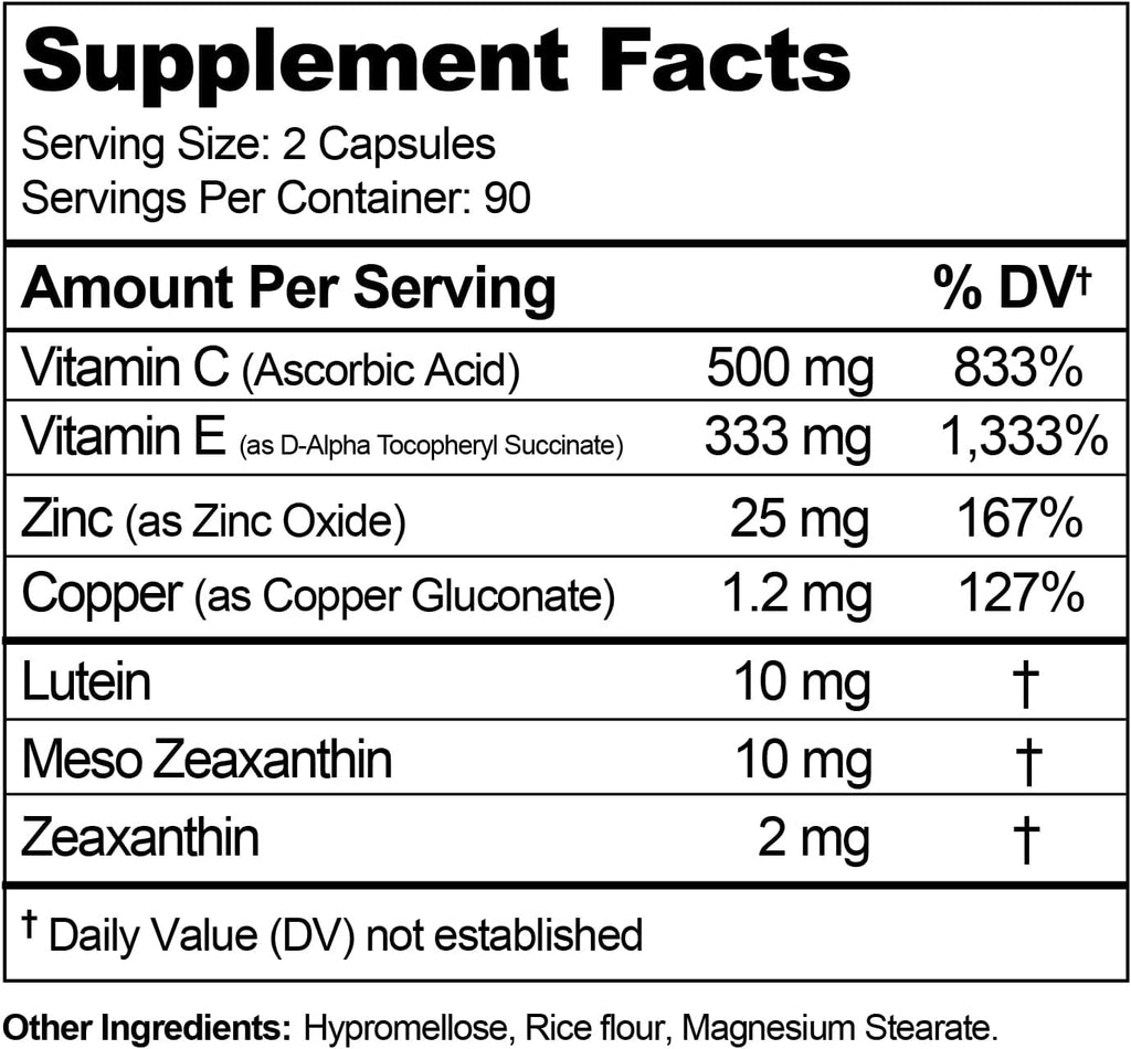 Visual Advantage® Macular Support + Meso-Z Blue Light Eye Vitamin (180 Count) J473