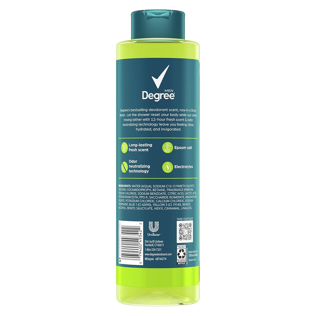 Degree Men Maximum Recovery Body Wash and Soak 22 oz W2823