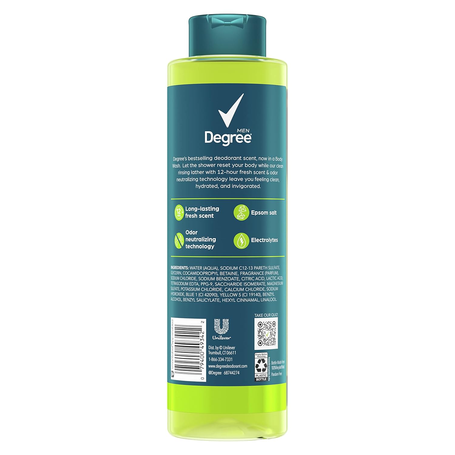 Degree Men Maximum Recovery Body Wash and Soak 22 oz W2823