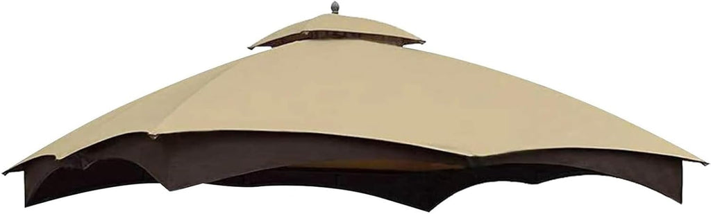 10x12 Ft Outdoor Patio Gazebo Replacement Canopy,Double Tiered Gazebo Tent Roof Top Cover Only(Frame Not Include)