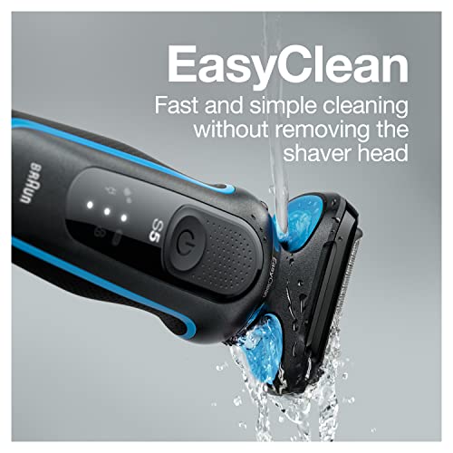 Braun Series 5 5049cs Electric Shaver with Charging Stand, Blue W73721