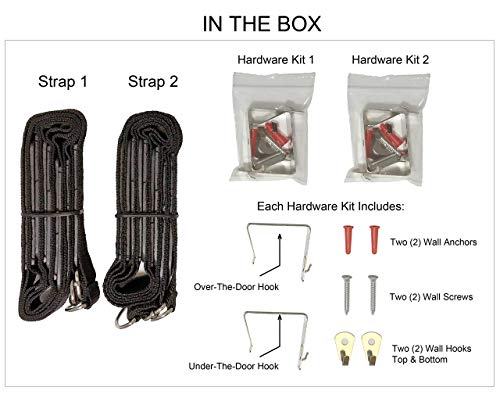Perfect Curve CapRack18 Over-The-Door Hat Rack for Baseball Caps, Black C63256