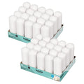 BOLSIUS Set of 20 White Pillar Candles - 2x4 inch Unscented Candle Set - Dripless Clean Burning Smokeless Dinner Candle - Perfect for Wedding Candles, Parties and Special Occasions