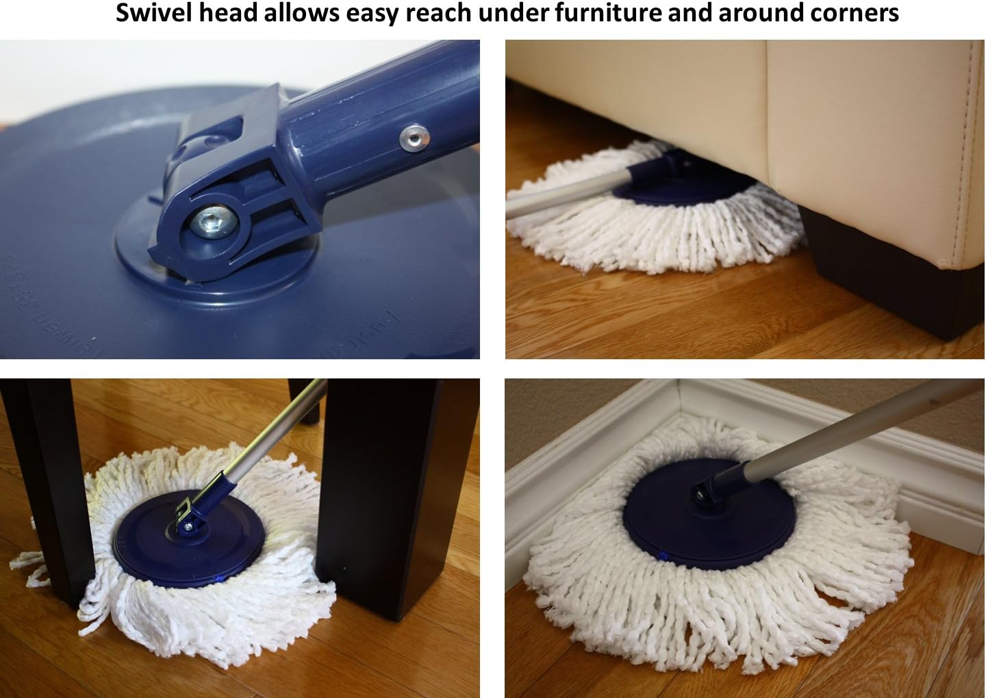 Twist and Shout Mop with 2 Microfiber Mopheads H553178