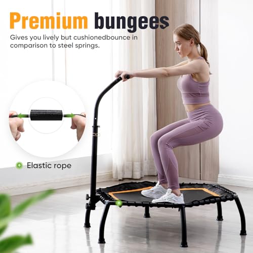 Zupapa Silent Mini Fitness Trampoline Indoor Rebounder for Adults, 330 lbs Max U37965