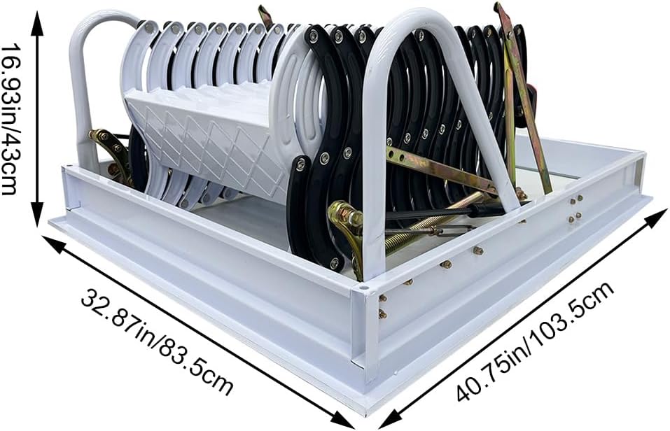 TECHTONGDA Retractable Attic Ladder 9.84ft Adjustable 660lbs Capacity P7877