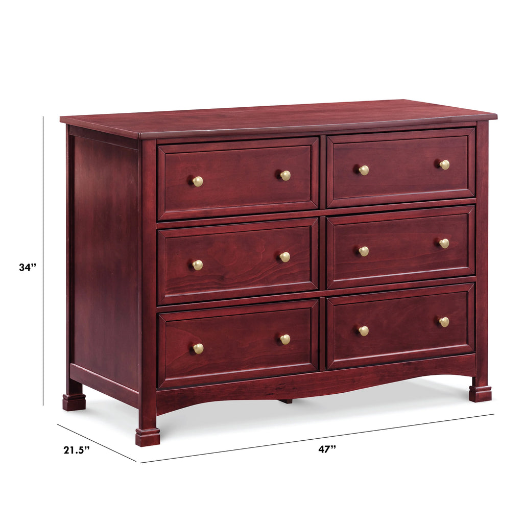 DaVinci Kalani 6-Drawer Double Wide Dresser, Rich Cherry U917771
