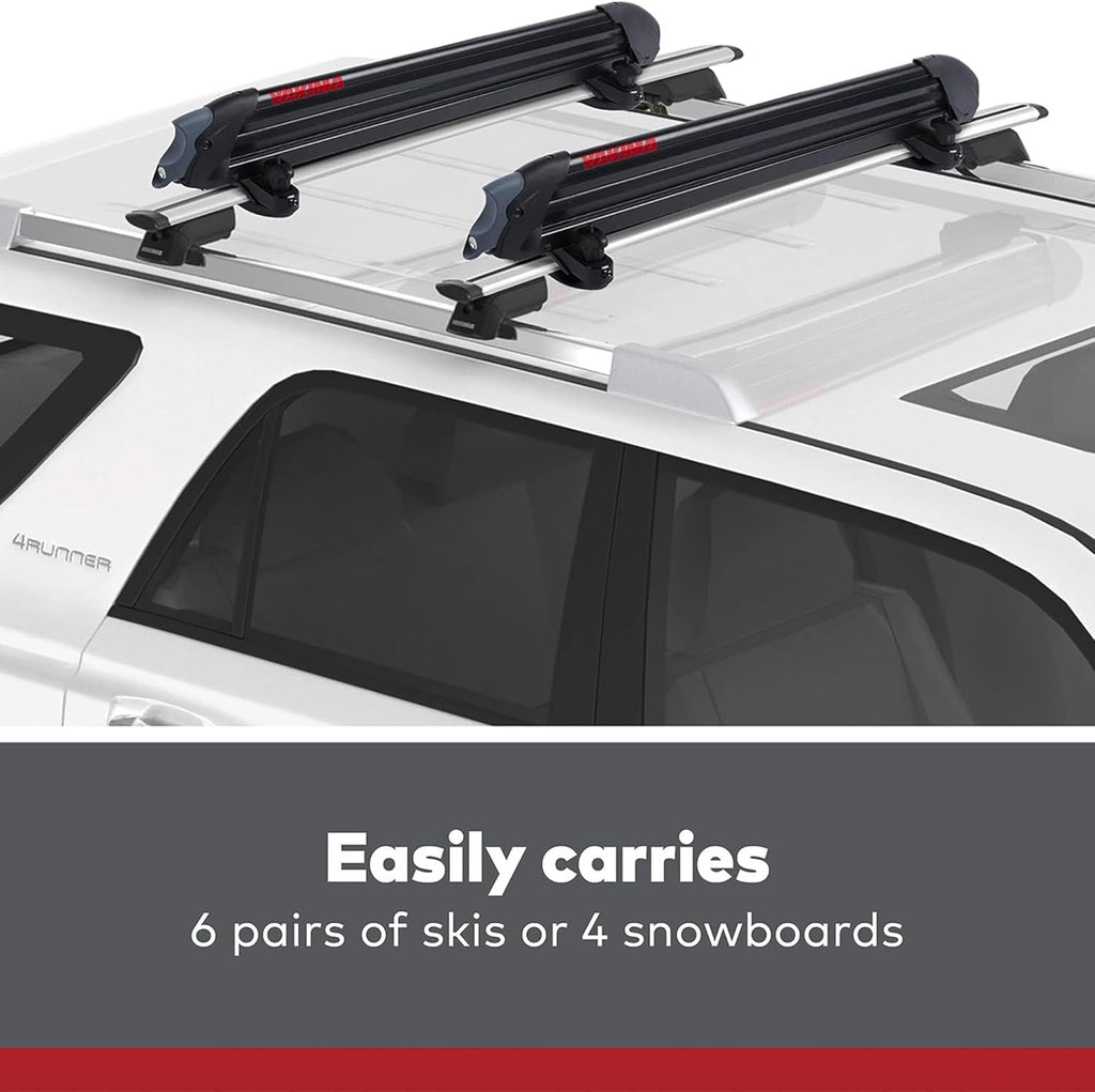 YAKIMA PowderHound 6 Ski & Snowboard Mount for Roof Racks, Black H91741