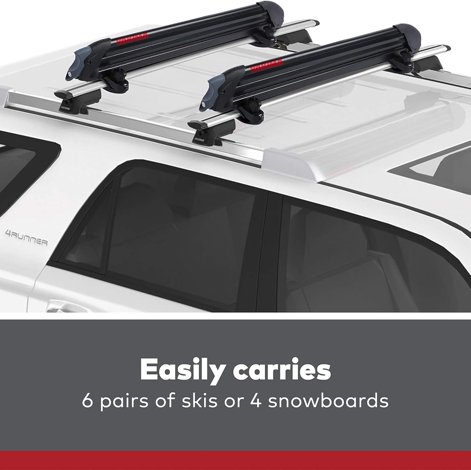 YAKIMA PowderHound 6 Ski & Snowboard Mount for Roof Racks, Black H91741