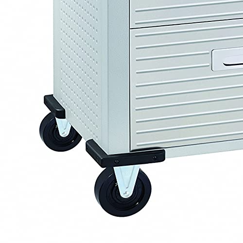 Seville Classics UltraHD Rolling Cabinet Workbench with Solid Wood Top, 12-Drawer T371