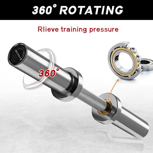 RITFIT 16"/20" Olympic Dumbbell Handles Pair with Collars for 2" Weight Plates I425