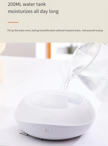 200ML Essential Oil Diffuser with 7-Color LED, Wood Grain D64923