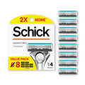 Schick Quattro Titanium Razor Refills, 8ct | Schick Razor Blades Refills, Razor Blades for Men, Shaving Blades for Men, Quattro Razor Refill, 4 Blade Razor Heads, 8 Refills