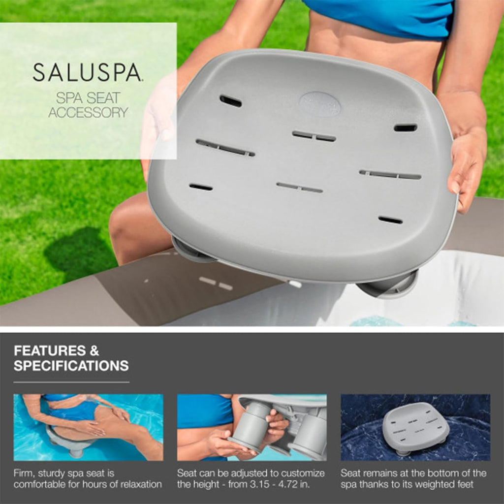 Coleman SaluSpa Sicily 180 Inflatable Hot Tub with Spa Seat and Headrest Pillows M8891
