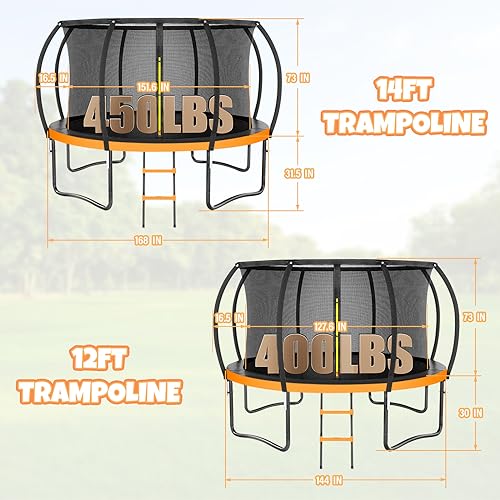 12FT 14FT Trampoline for Kids and Adults J23642